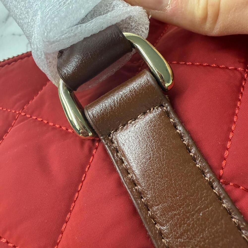 NWT Talbots quilted red tote bag - Picture 6 of 8